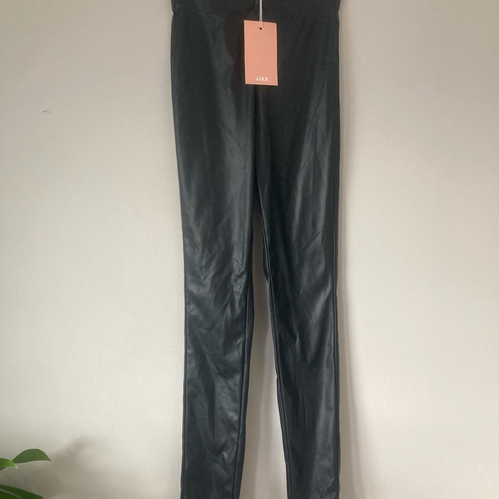 Black Faux Leather Leggings